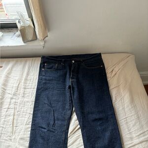 Buck Mason Dark Blue Men's Straight Jeans